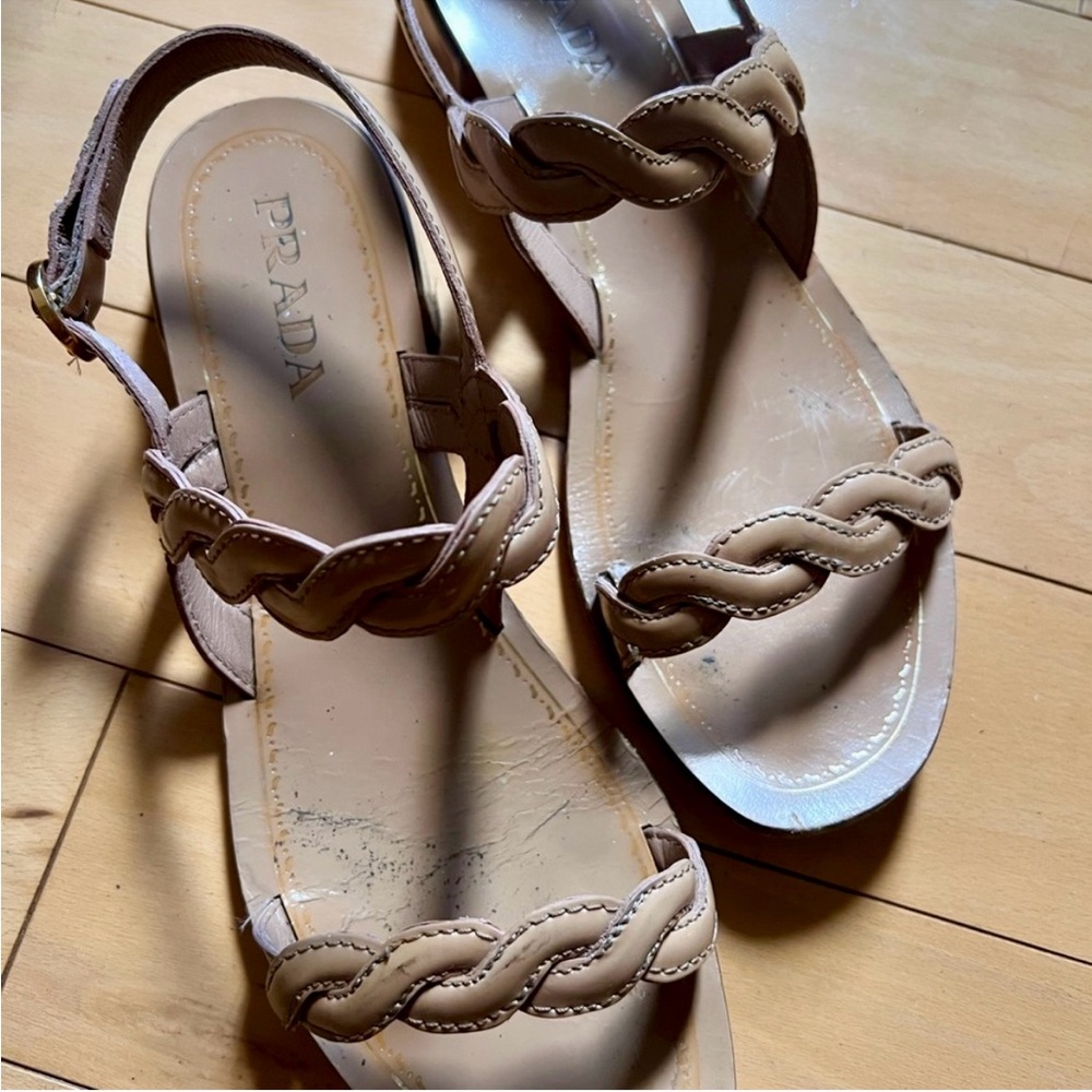 Prada Braided Sandals size 39 Great Condition ~ Quiet Luxury - Picture 8 of 10
